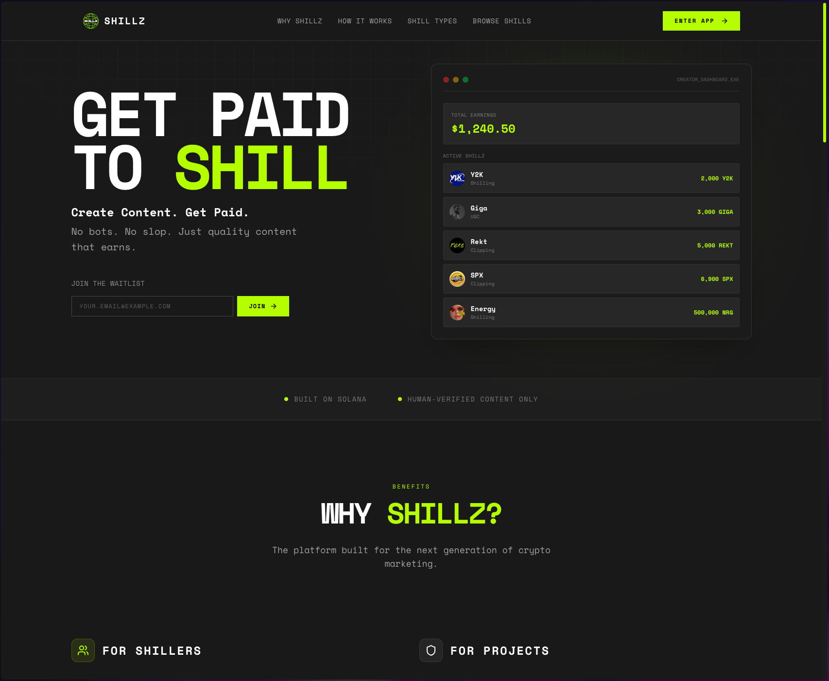SHILLZ.APP screenshot 1